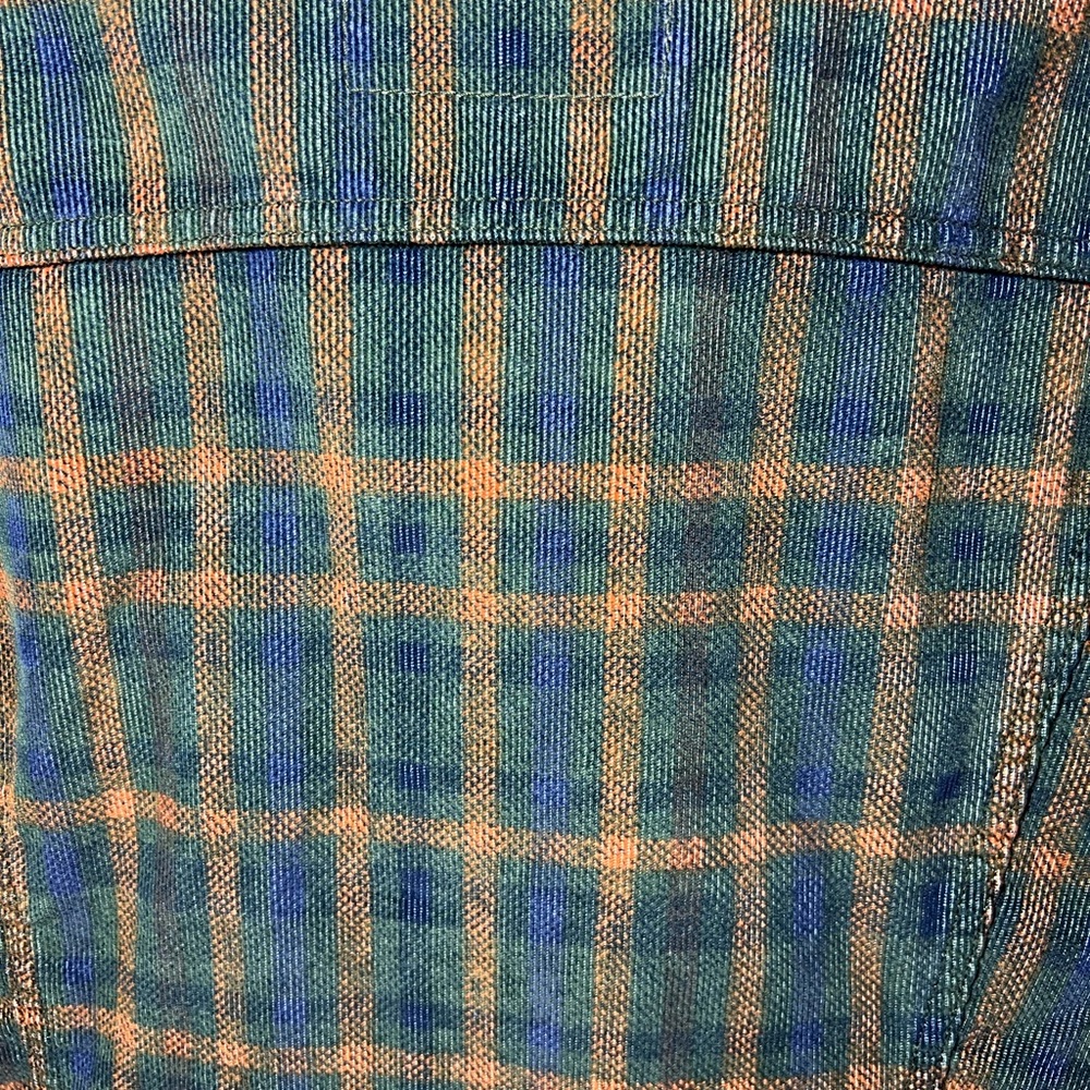 Levi’s Plaid Corduroy Trucker Jacket Size XL Green/Orange/ Blue - Picture 4 of 6